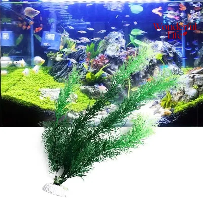 Aquarium Plant Substrate - Tanaman Plastik Air 19/30CM Untuk Dekorasi