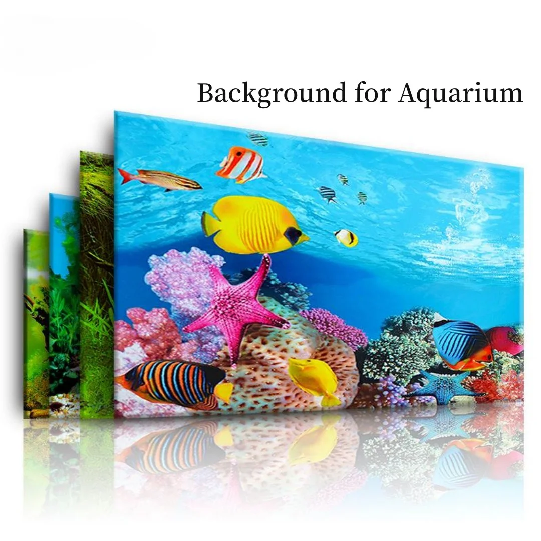 Aquarium Plants Live - Latar belakang akuarium 3D stiker Poster