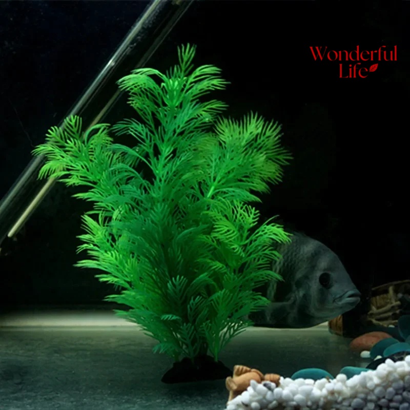 Tanaman Plastik Air 19/30CM Un - Aquarium Plant Substrate ulasan dan harga