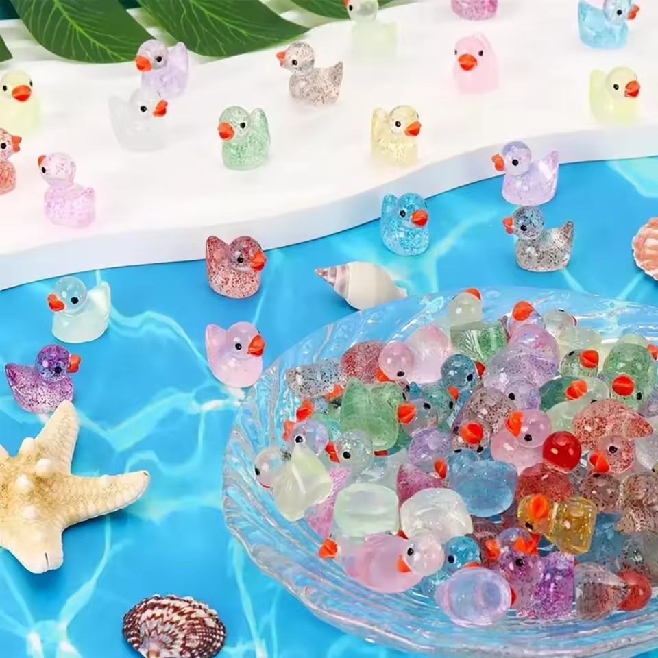 ~ Bebek Miniatur dari Resin de - Plant Aquarium Pot ulasan dan harga